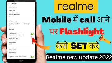How set incoming call flashlight | realme incoming call flashlight setting | flash on call | realme