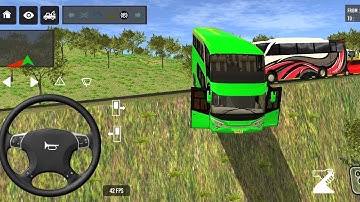 2024 Indonesia Bus Simulator Full Traffic Driving Hill Road Offroad Android New Gameplay |#654