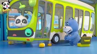 Bayi Panda Menjadi Sopir | Roda Di Bus Berputar-putar | Lagu Anak-anak | Bahasa Indonesia | BabyBus