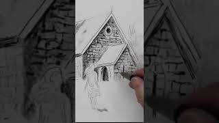Hepburn Shire Bluestone Church pen and ink Part 1