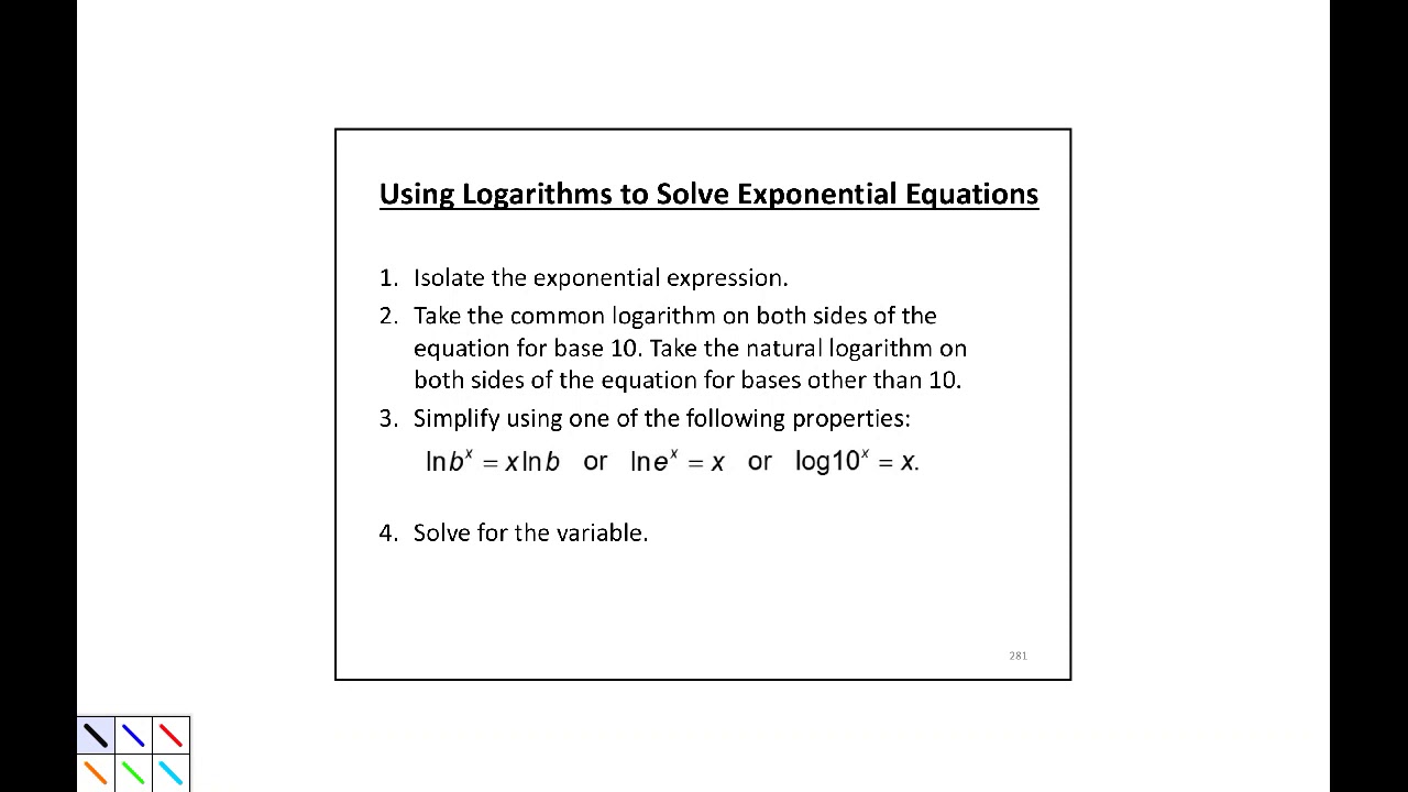 4.4 Solving Exponential Equations Using Logarithms - YouTube