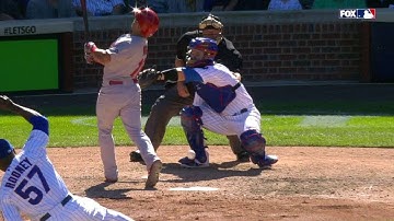 STL@CHC: Wong upset after being hit by Rodney