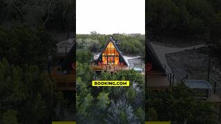 Tour This Luxury Modern A-Frame Cabin w/ @bookingcom  &amp; Me!