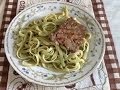 Tallarines Verdes con Carne, paso a paso como preparar