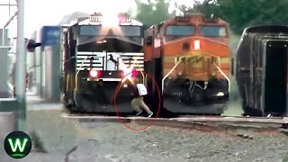 Tragic! Ultimate Near Miss Video Of Train Crashes Filmed Seconds Before Disaster Makes You Terrified