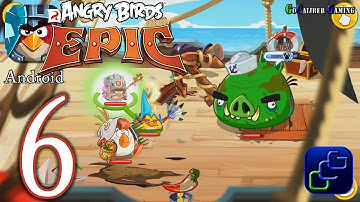 ANGRY BIRDS Epic Android Walkthrough - Part 6 - Golden Clouds, Limestone Lagoon