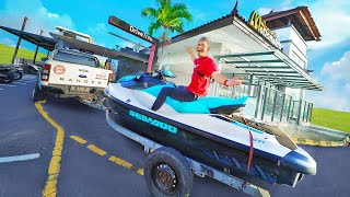 NAIK JETSKI KE DRIVE THRU!! PERTAMA DI INDONESIA!!