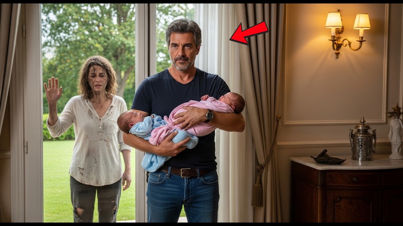 Magnate adopta a 2 bebés y descubre la impactante verdad de la mendiga