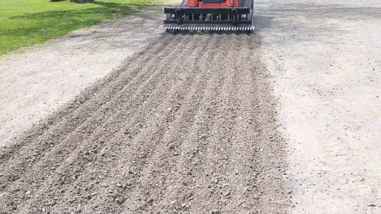 Gravel driveway repair with the SR3 ABI attachment YouTube