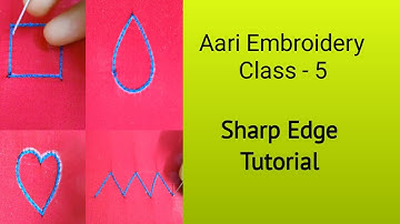 Aari Embroidery Class 5 ||  How to stitch sharp edge perfectly in tamil || Aari Beginners class
