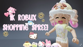 1k robux shopping spree! 🛒🎀💌🛍 #roblox #robux #shopping