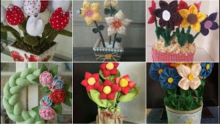 DIY home decoration ideas/ flower making by waste clothes by pop up fashion 💟💟
