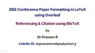 IEEE References & Citations in Overleaf