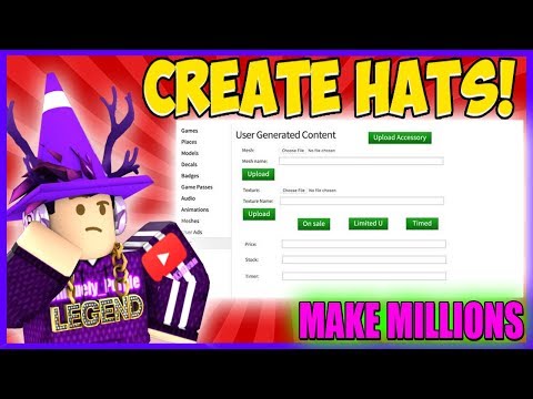 Create Your Own Roblox Hats Make Millions Youtube - roblox ugc catalog how to make how to get free robux on ipad
