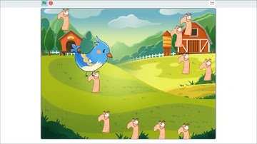 Scratch 程式設計-函式積木的應用-小鳥吃蟲