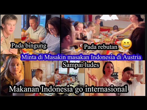 Kreasi Masakan Masakin makanan indonesia sampai ke Austria | Soto ayam,rendang,nasi bakar,sate,batagor jadi rebutan Yang Mantap