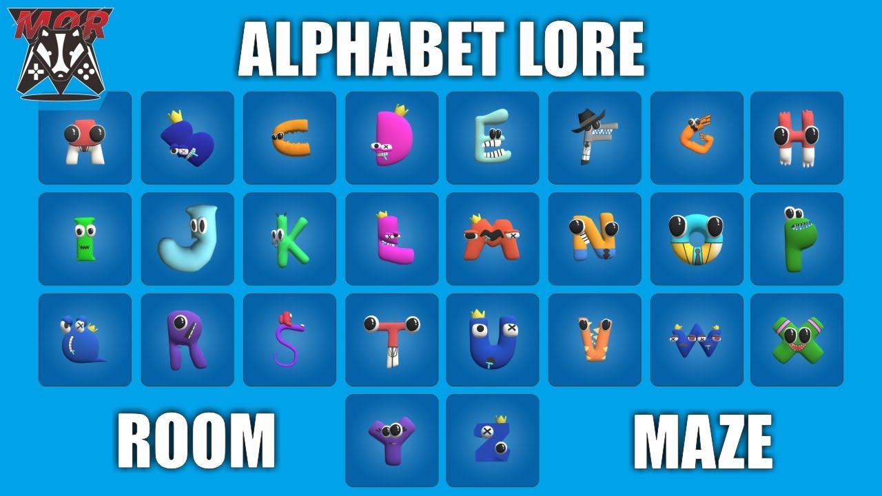 ALL VERSION OF LETTER Z - ALPHABET LORE FAMILY in MAZE