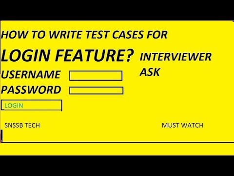 HOW TO WRITE TEST CASES FOR LOGIN FEATURE?USERNAME, PASSWORD?SOFTWARE TESTING INTERVIEW QUESTION