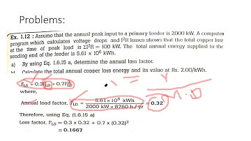 JNTUK R16 IV EEE II SEM EDS UNIT 1 TOPIC PROBLEMS ON LOAD FACTOR AND LOSS FACTOR