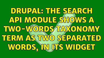 Drupal: The Search API module shows a two-words taxonomy term as two separated words, in its widget