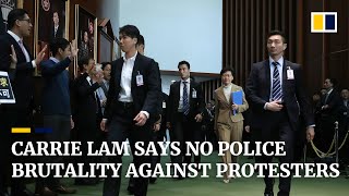 Hong Kong leader Carrie Lam rejects allegations of police brutality against protesters