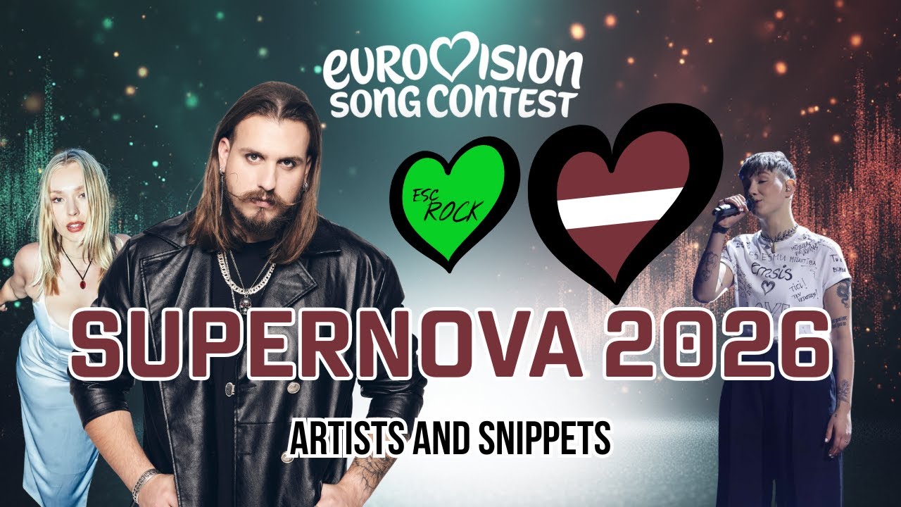 Supernova Latvia 🇱🇻 2026, 24 артиста полуфинала, авторы песен и фрагменты | Евровидение 2026
