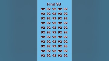 can you find 93 in 5 seconds? #wordpuzzlegame #game #mathematics #mindbendingquiz #puzzle