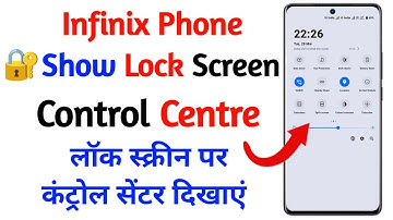 how to show lock screen control centre on infinix | infinix lock screen control centre show setting