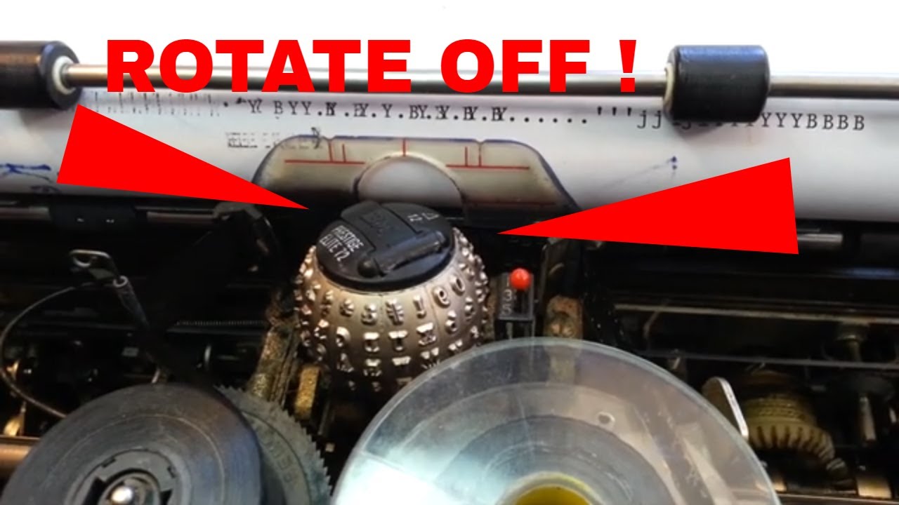 Ремонт поворотного механизма пишущей машинки IBM Selectric, регулировка положения шарика