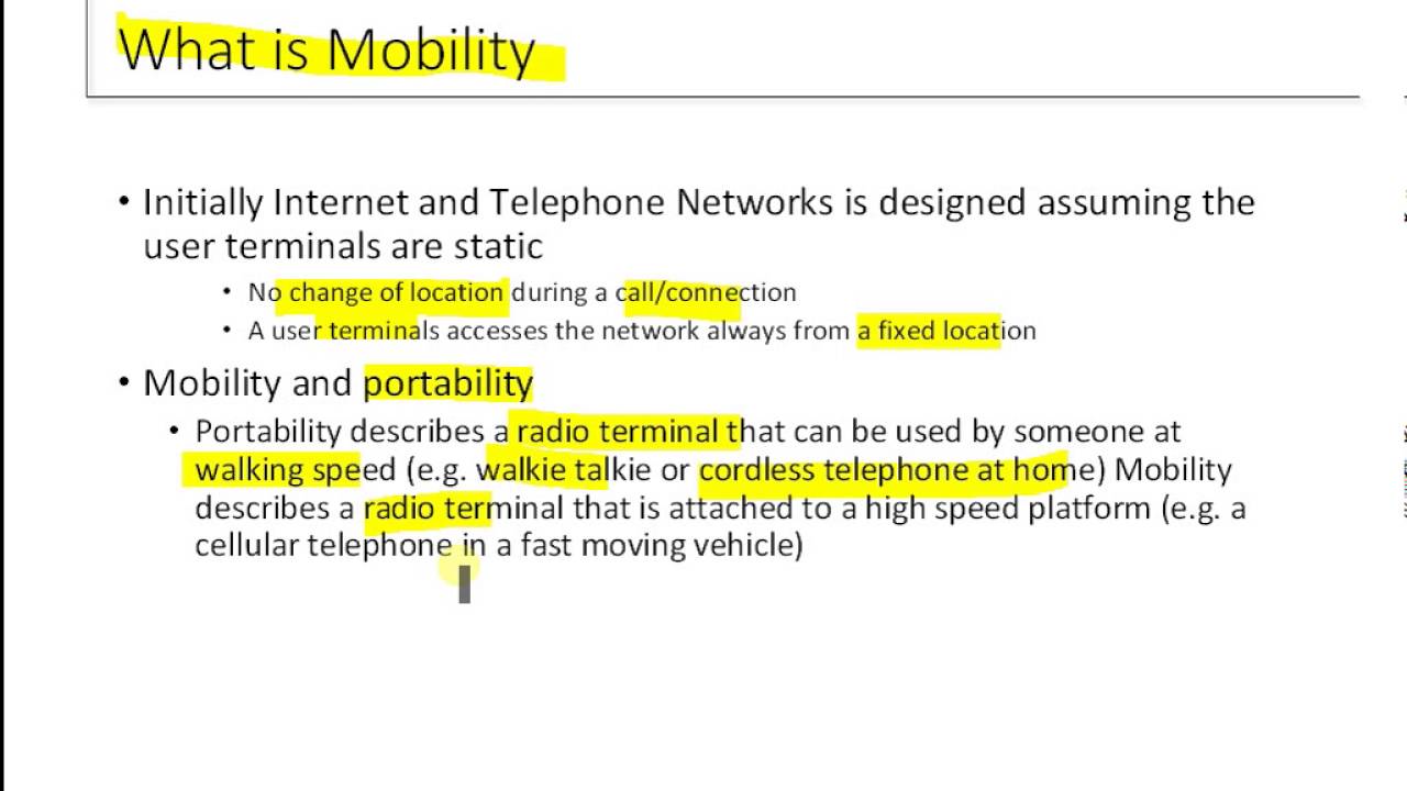 Wireless Communication Portability & Mobility in Urdu Hindi YouTube