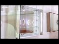 Square smart modern bathroom mirror with led light
