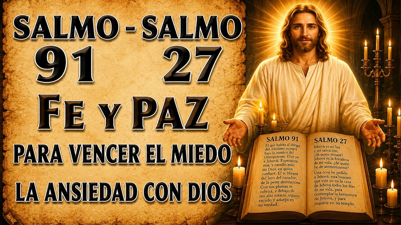 SALMO 91 Y SALMO 27 - ORACIÓN PODEROSA DE FE Y PAZ PARA VENCER EL MIEDO ...