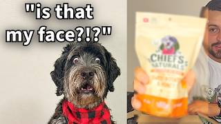 I PUT MY DOG'S FACE on a TREAT BAG! Here's how it turned out...