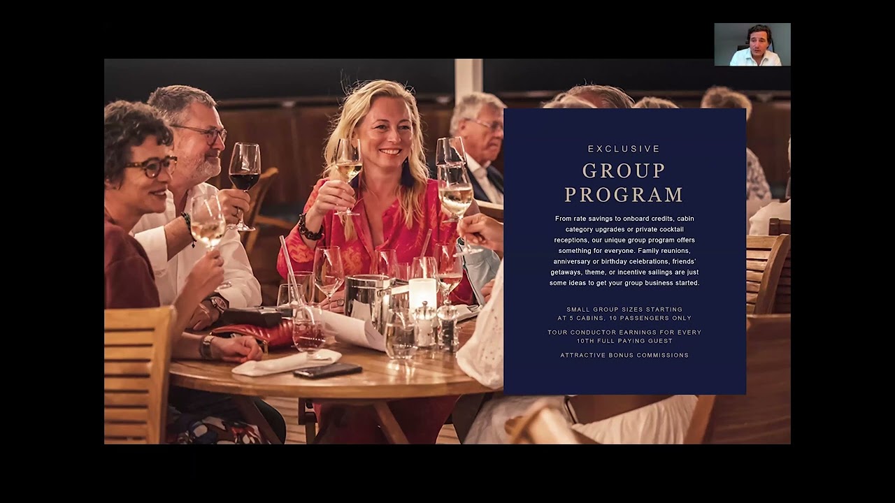 Introduction to Sea Cloud Cruises presented this afternoon by VP of Sales Kevin Smith and Gold Mike La Charite