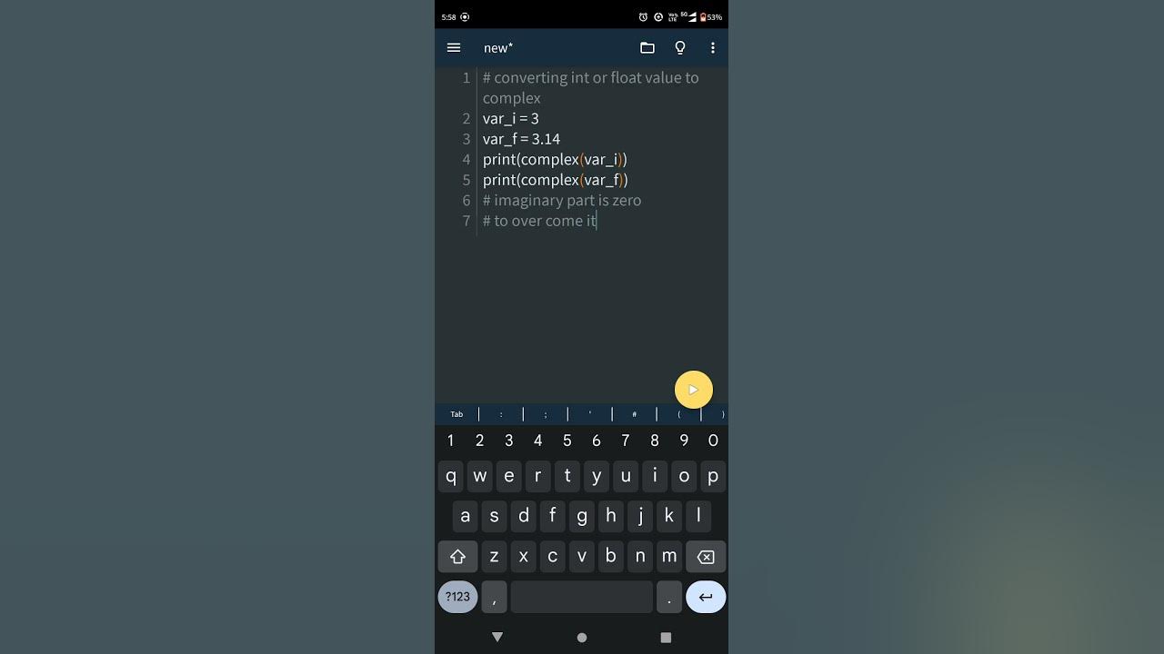 Python converting to complex youtube