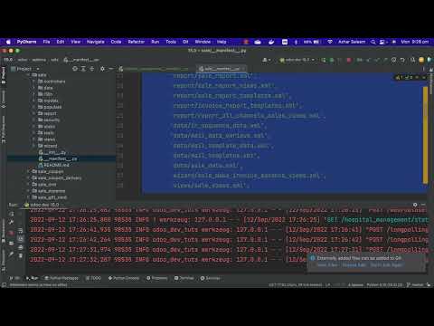 Manifest file in ODOO 15 module development