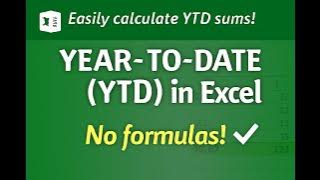 How to Calculate Year-to-Date (YTD) in Excel