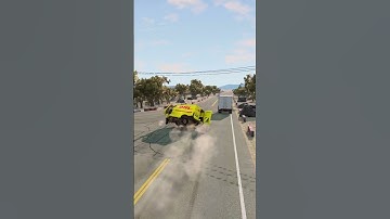 Realistic Highway Car Crashes #358  #shorts