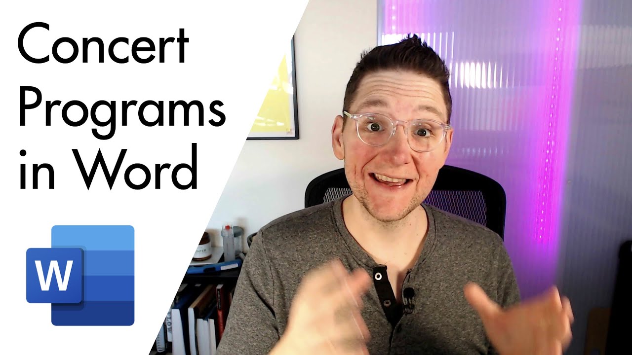 How To Make Concert Programs In Word The Right Way YouTube How To Make Concert Programs In Word The Right Way YouTube