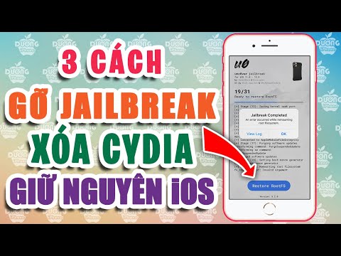 Gỡ jailbreak giữ nguyên phiên bản iOS hiện tại