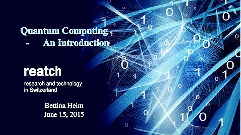 reatch pitch: Quantum Computing