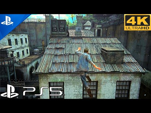 (PS5) Uncharted 4 Prison Escpe Scene | The most INTENSE Mission EVER 4K 60FPS
