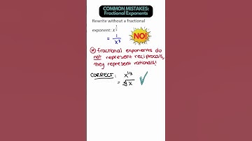 COMMON MISTAKES When Dealing with Fractional Exponents #commonmistakes #maths #exponent