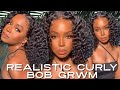 MOST NATURAL CURLY BOB WIG EVER ! ITS GIVING BRAIDOUT! 3 N 1 GRWM | DONMILY HAIR | ALWAYSAMEERA