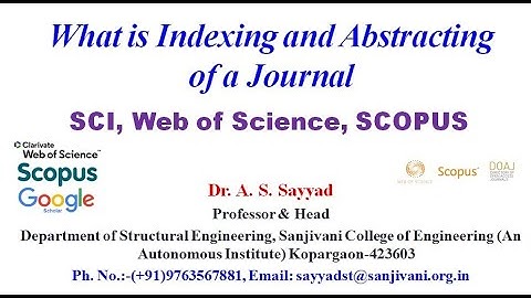 What is Journal Indexing & Abstracting?