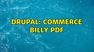 Drupal: Commerce Billy PDF