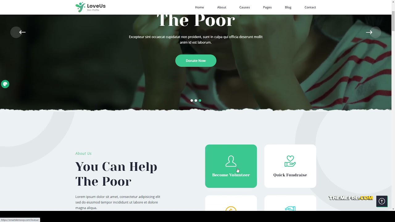 Loveus - NonProfit Charity WordPress Theme volunteer ngo Easy Create Website