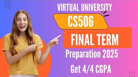 CS506 FINAL TERM PEPERATION 2025|CS506 FINAL TERM MCQ
