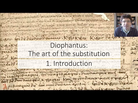 Diophantus part 1: Introduction: his life, work, influence