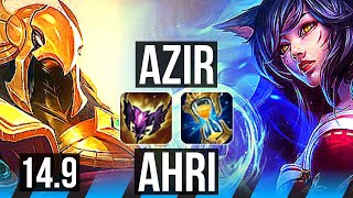 AZIR vs AHRI (MID) | 18/1/1, 6 solo kills, Rank 8 Azir, Legendary | TR Grandmaster | 14.9